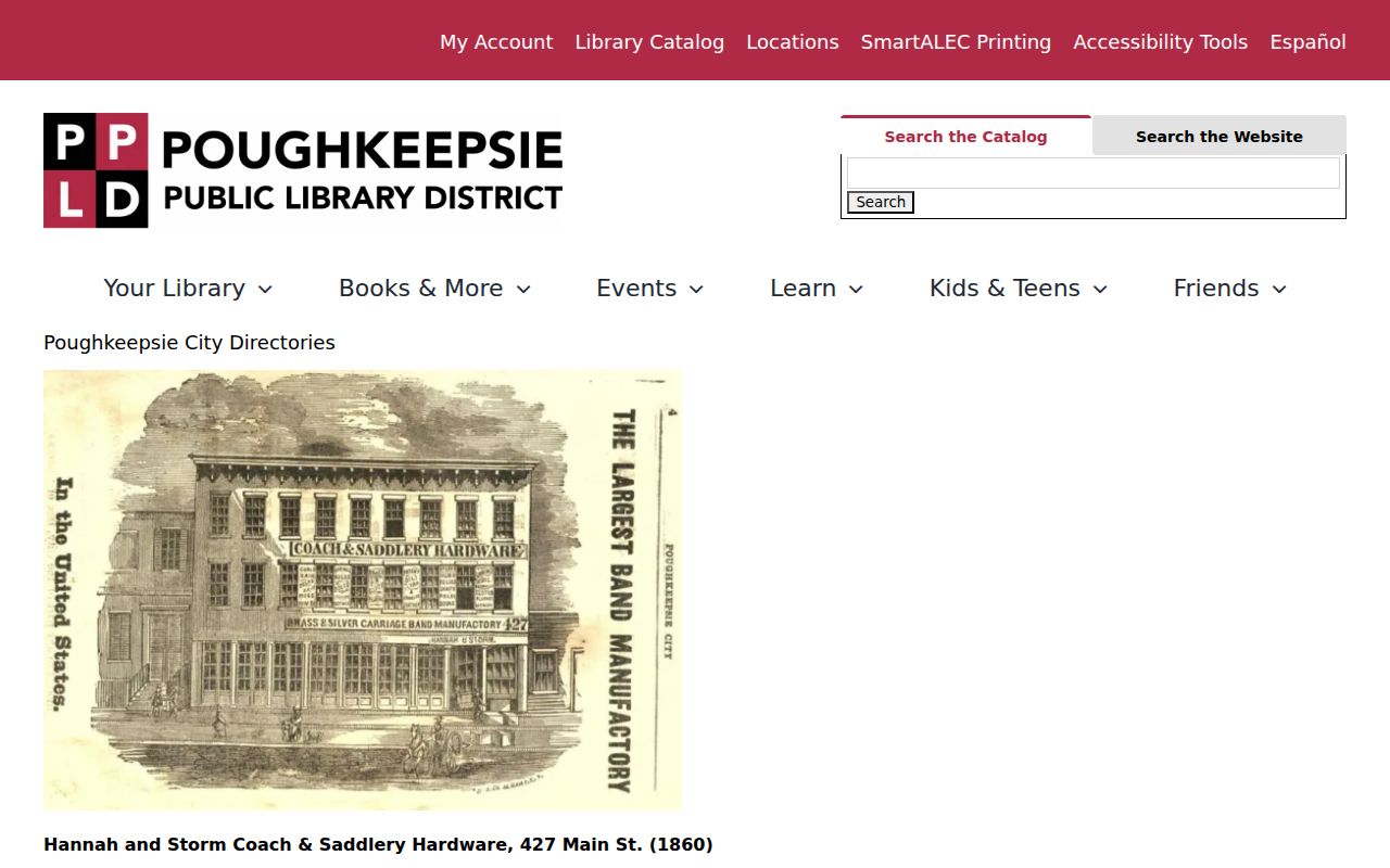 Poughkeepsie city directory collection overview at PPLD